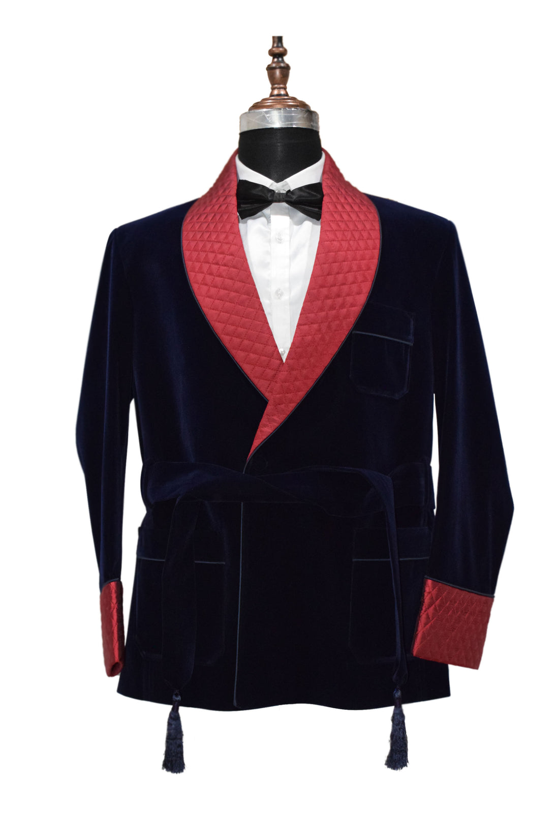 Men Navy Blue Smoking Jackets