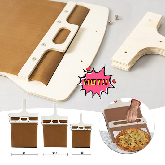 3 Sizes Sliding Pizza Wooden Handle Transfer Pizza Kitchen Gadgets