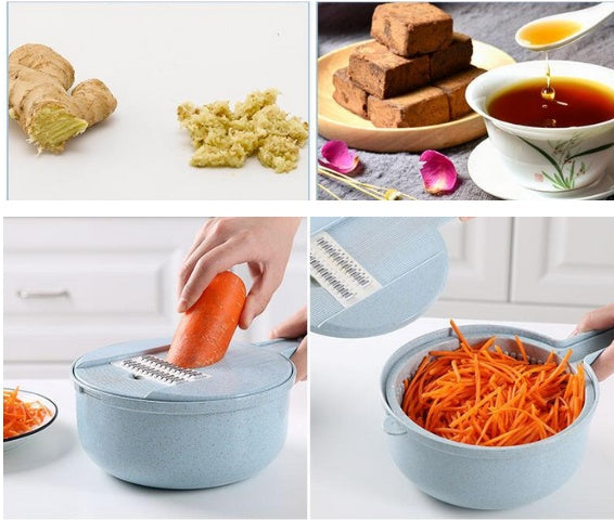 8 In 1 Mandoline Slicer With Strainer Vegetable Cutter Kitchen Accessories