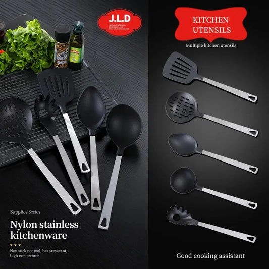 5 Piece Kitchen Utensil Set - Stainless Steel Handle