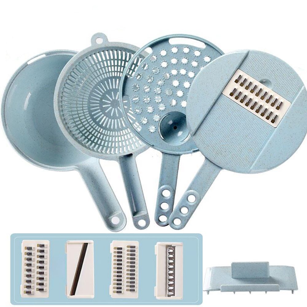 8 In 1 Mandoline Slicer With Strainer Vegetable Cutter Kitchen Accessories