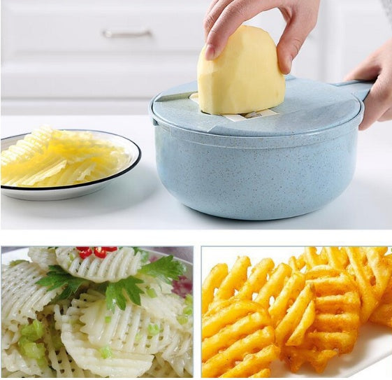 8 In 1 Mandoline Slicer With Strainer Vegetable Cutter Kitchen Accessories