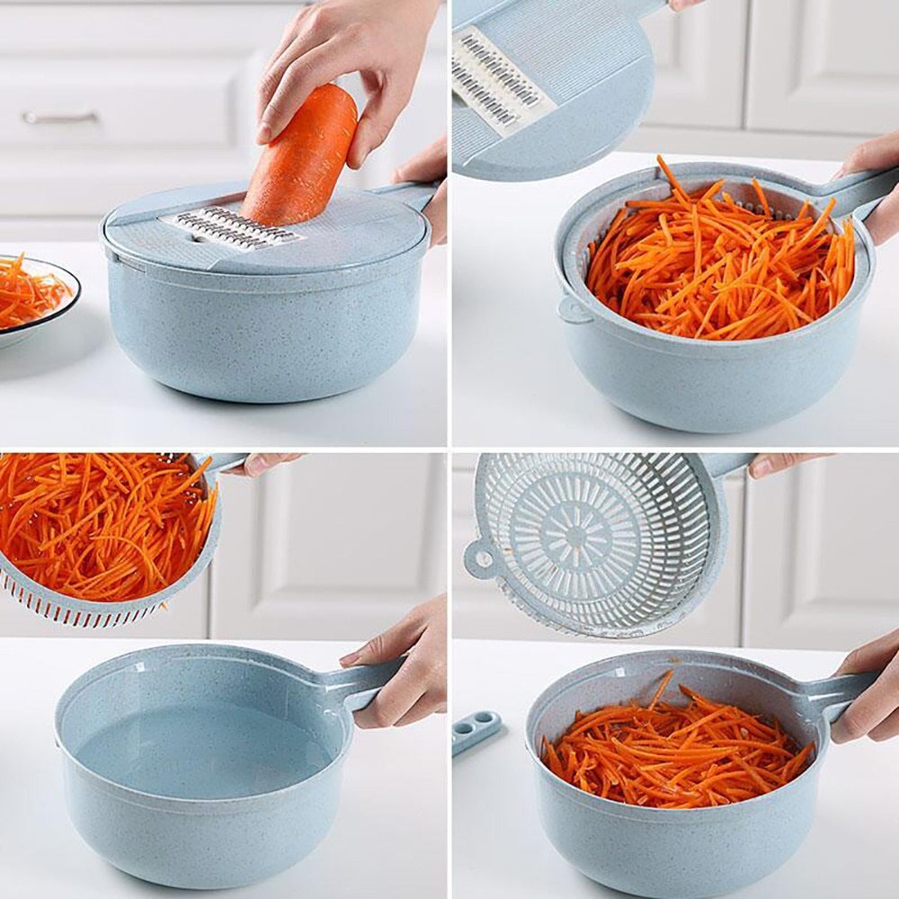 8 In 1 Mandoline Slicer With Strainer Vegetable Cutter Kitchen Accessories