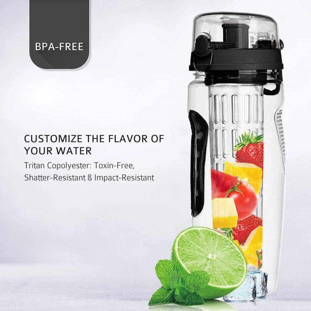 1000ml Water Fruit Bottle BPA Free Plastic Sport Fruit Infuser