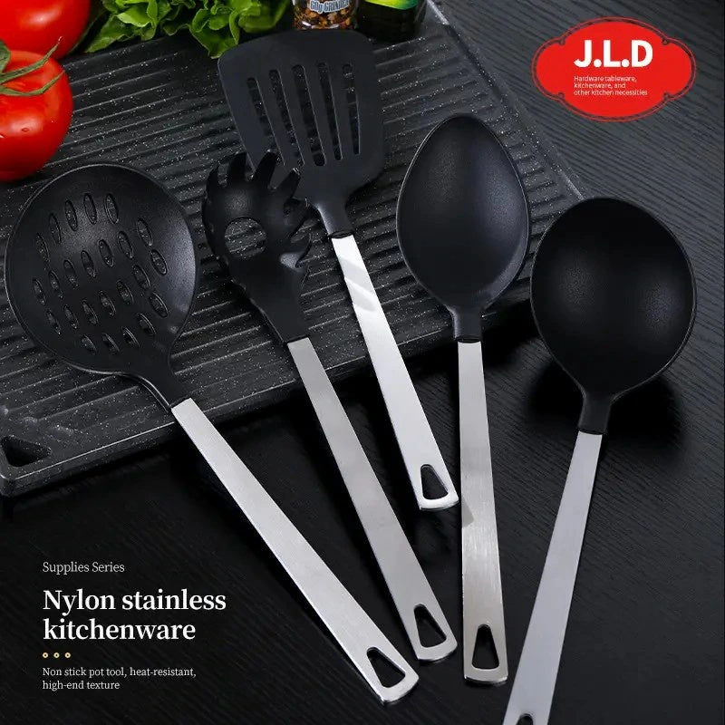 5 Piece Kitchen Utensil Set - Stainless Steel Handle