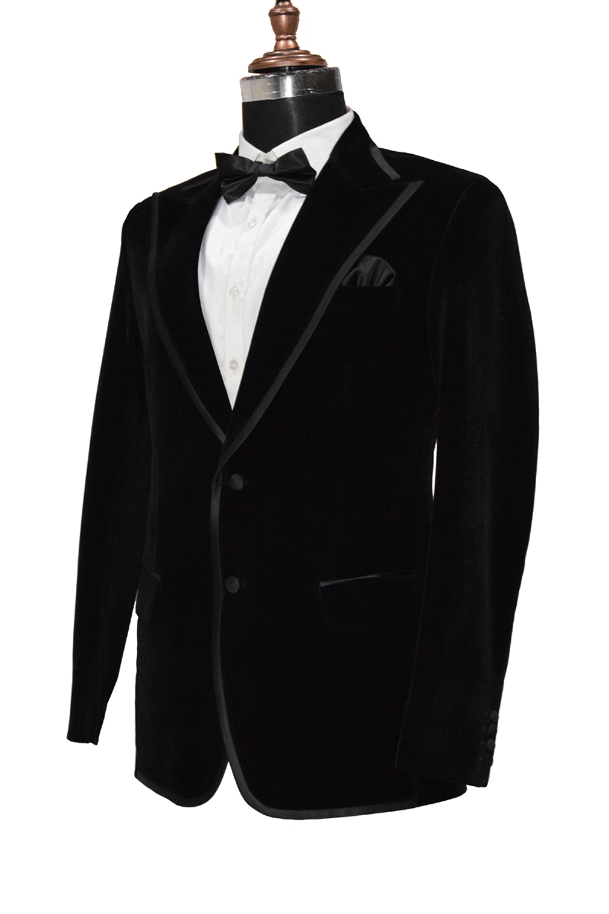 Men Black Smoking Jacket Dinner Party Wear Blazer Coat - TrendsfashionIN