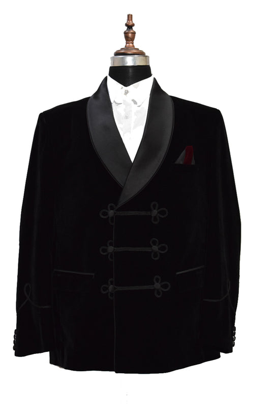 Men Black Smoking Jacket Designer Dinner Party Wear Coat - TrendsfashionIN