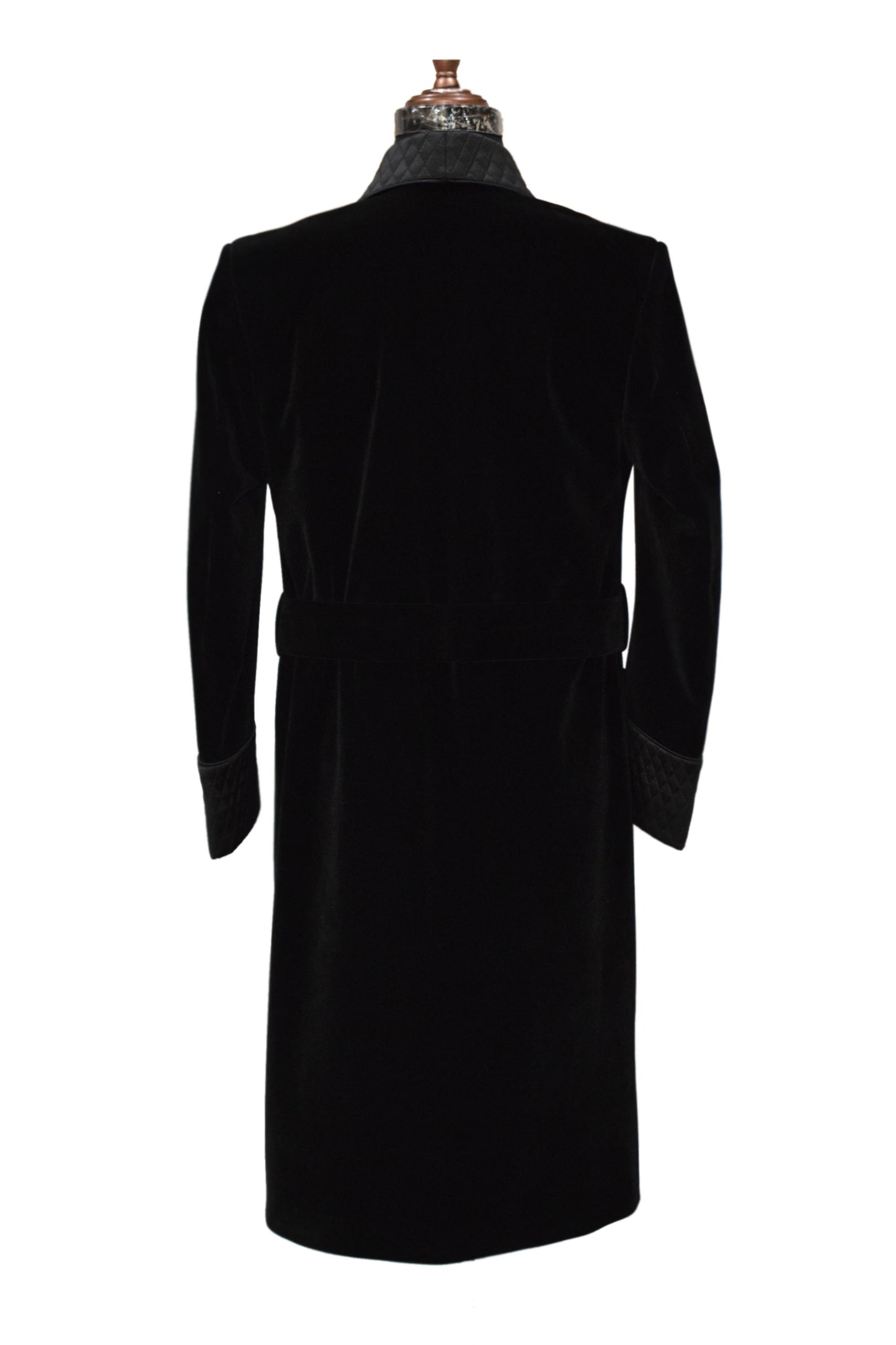 Men Black Smoking Jacket Designer Party Wear Long Coat