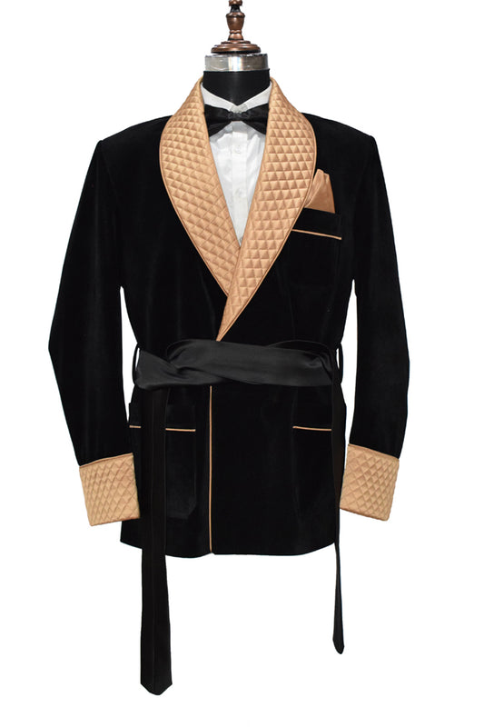 Men Black Smoking Jacket Dinner Party Wear Coats - TrendsfashionIN