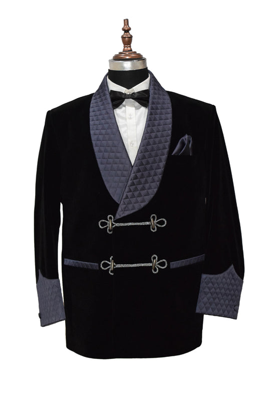 Men Black Smoking Jacket Dinner Party Wear Coat. - TrendsfashionIN