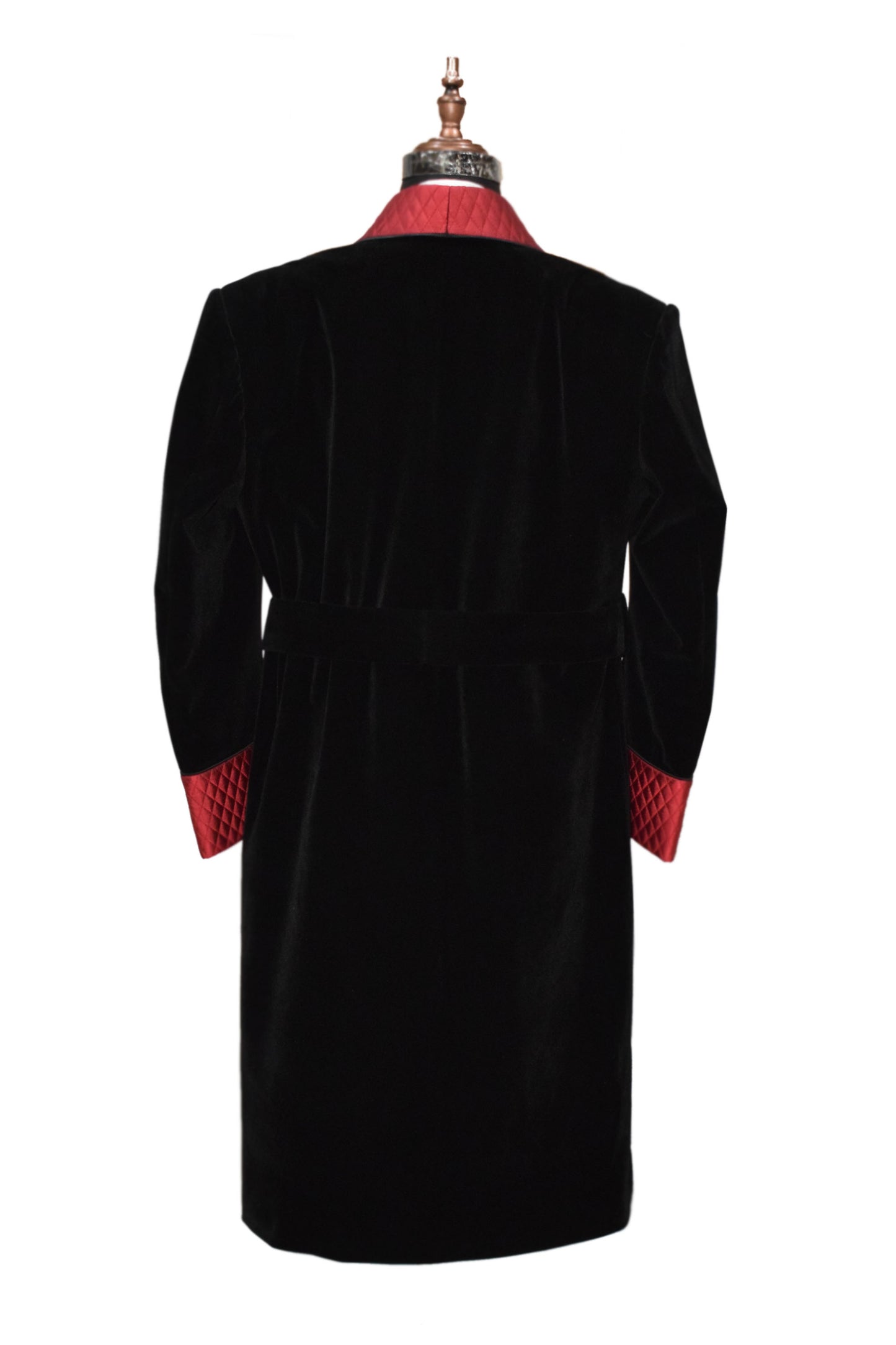 Men Black Smoking Jacket Designer Party Wear Long Coat