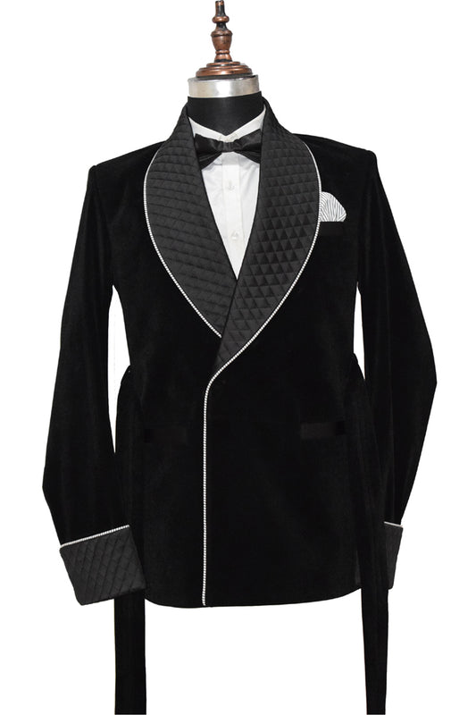 Men Black Smoking Jackets Dinner Party Wear Coat - TrendsfashionIN