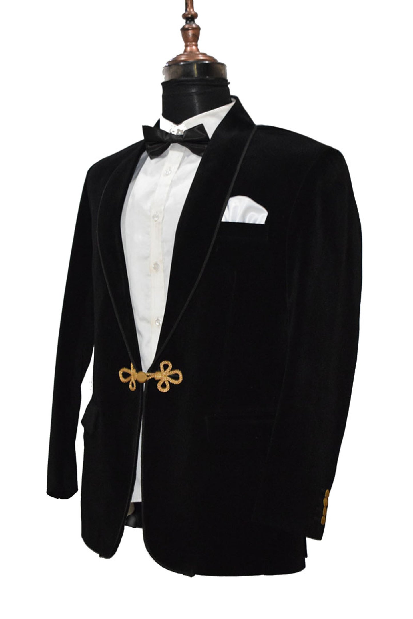 Men Black Smoking Jacket Dinner Party Wear Coat - TrendsfashionIN