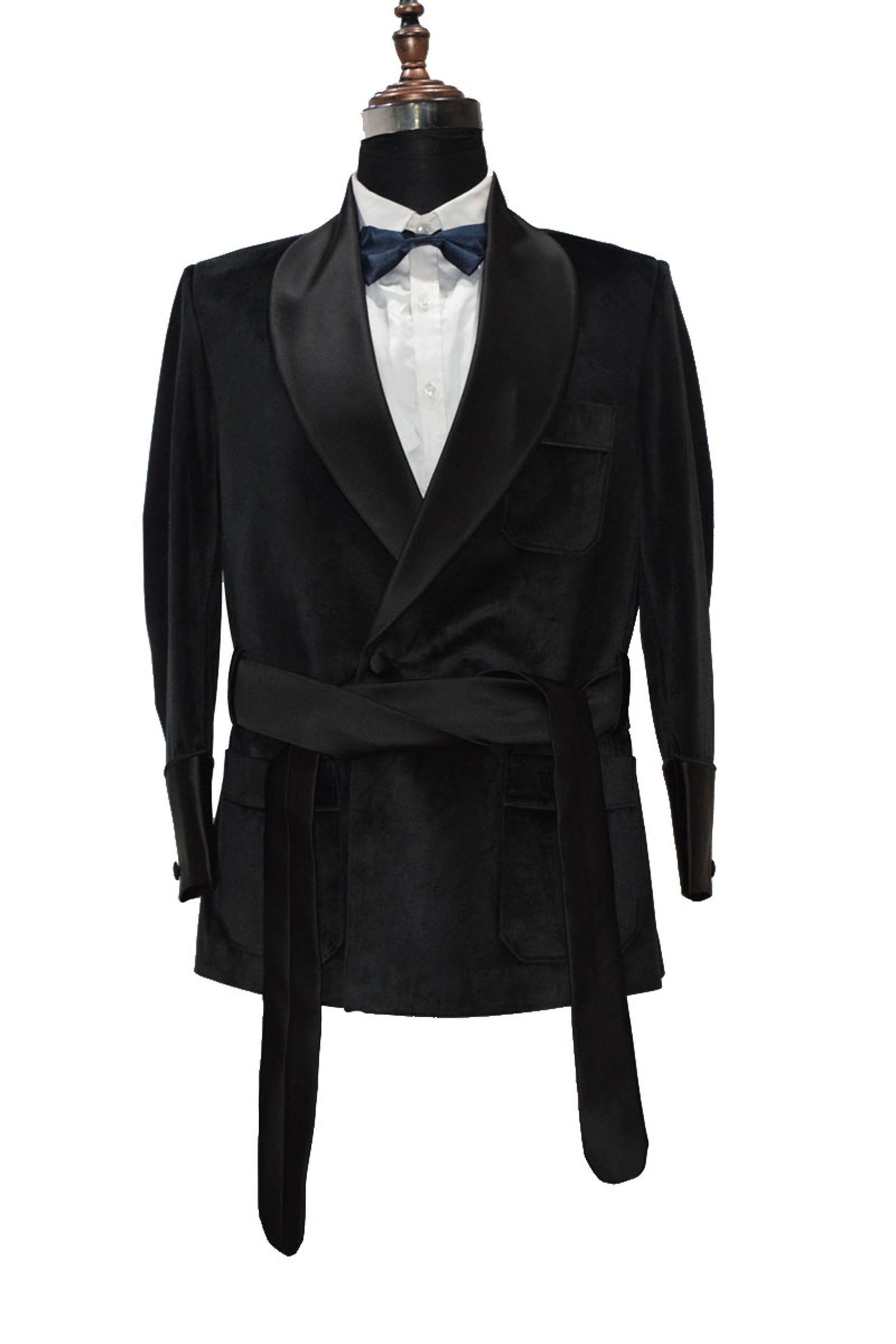 Men Black Smoking Jacket Dinner Party Wear Coat - TrendsfashionIN