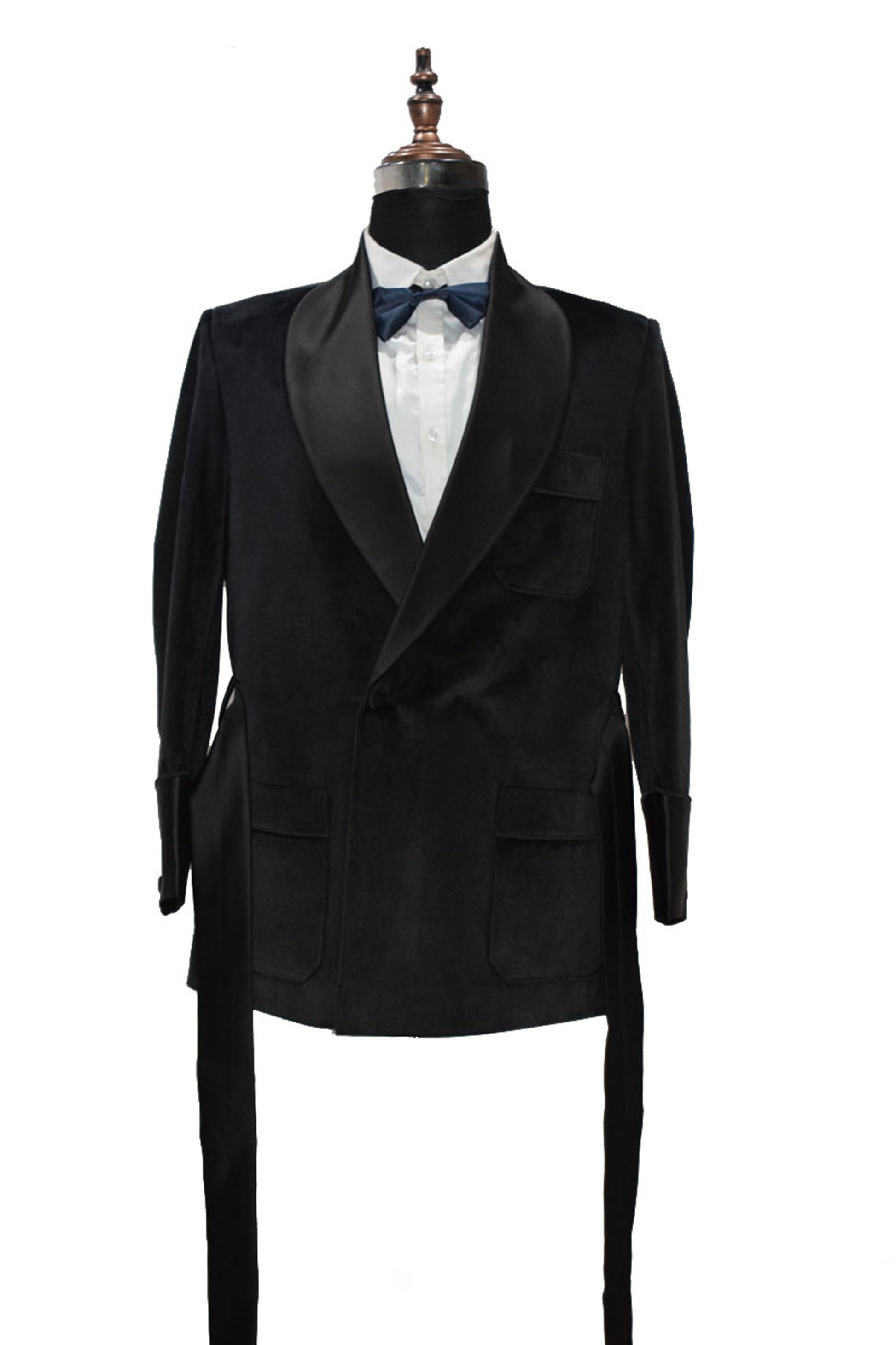 Men Black Smoking Jacket Dinner Party Wear Coat - TrendsfashionIN