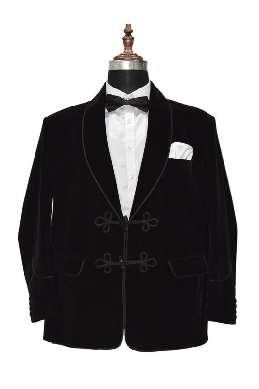 Dr Who Style Black Smoking Jacket Dinner Party Wear Coat - TrendsfashionIN