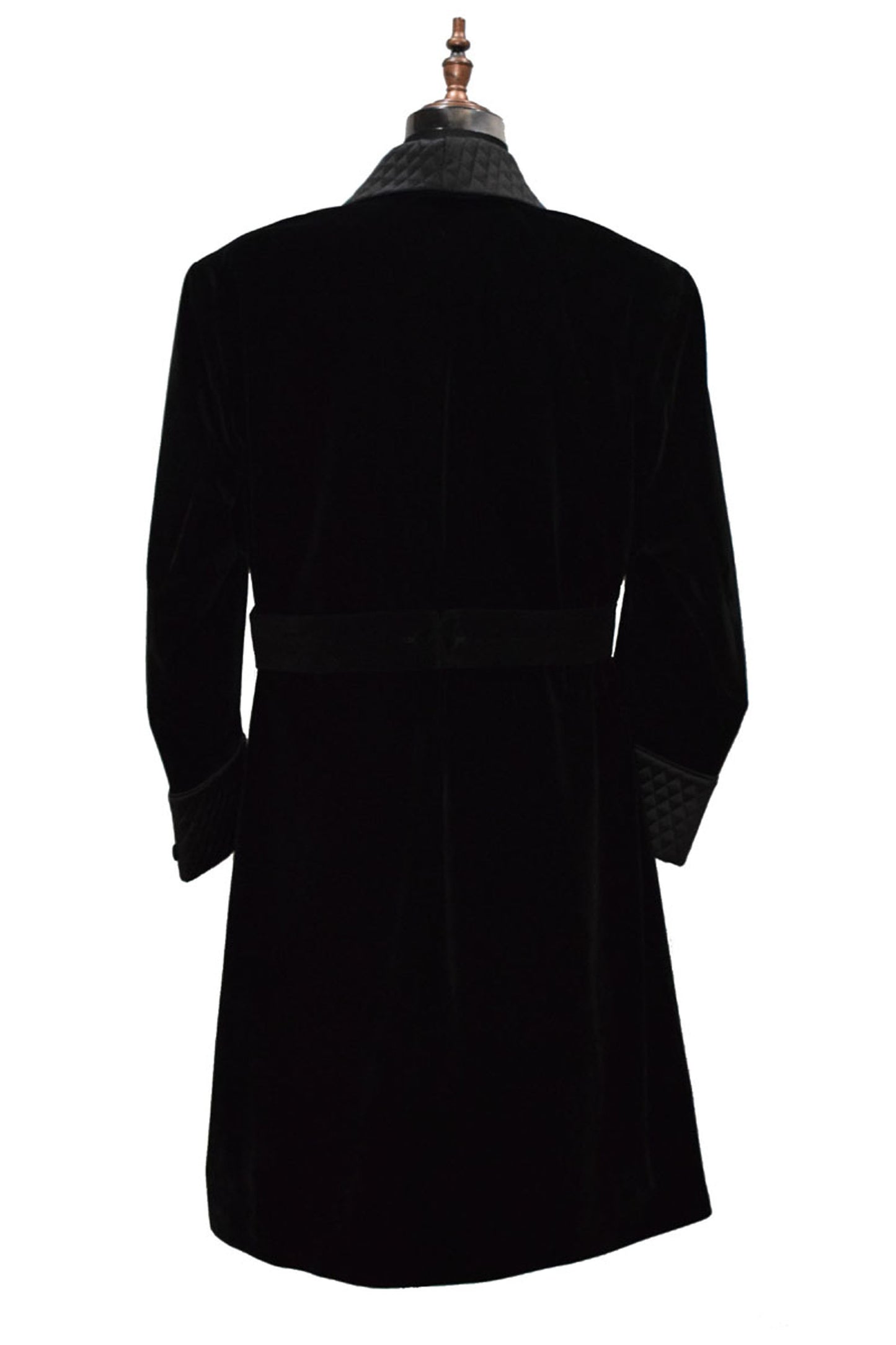 Men Black Smoking Jacket Wedding Party Wear Long Coat - TrendsfashionIN