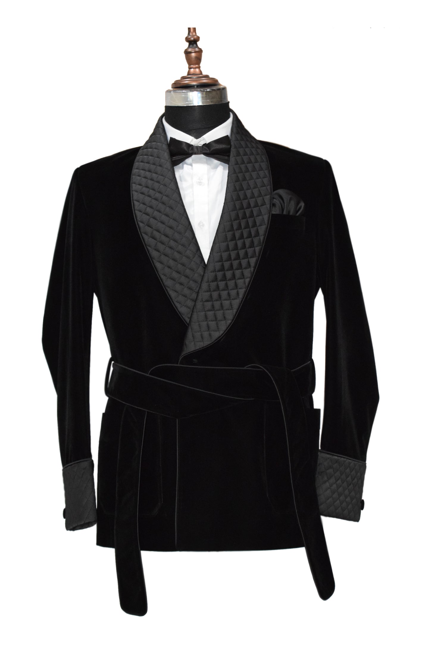 Men Black Smoking Jacket Designer Party Wear Coats - TrendsfashionIN