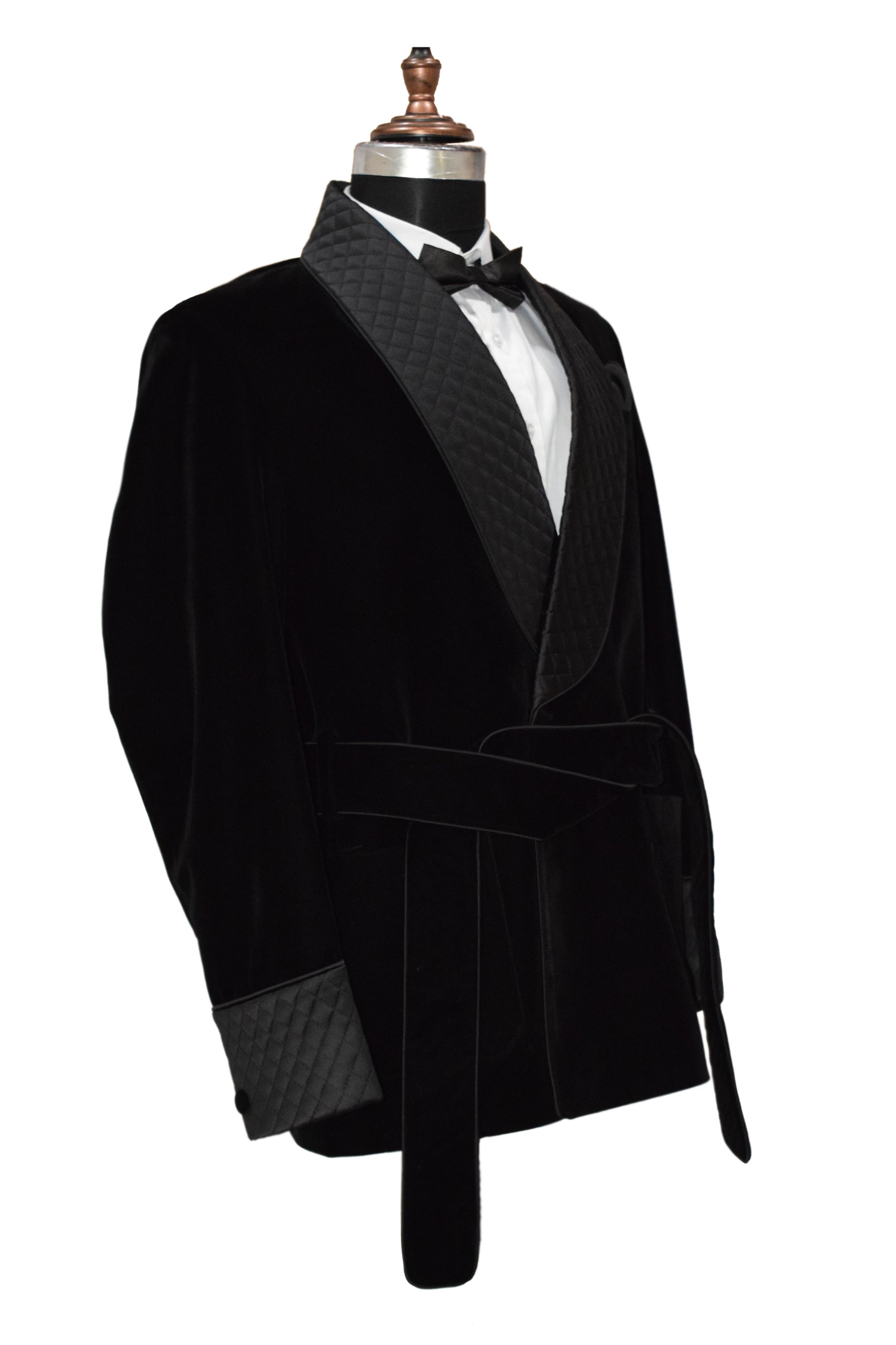 Men Black Smoking Jacket Designer Party Wear Coats - TrendsfashionIN