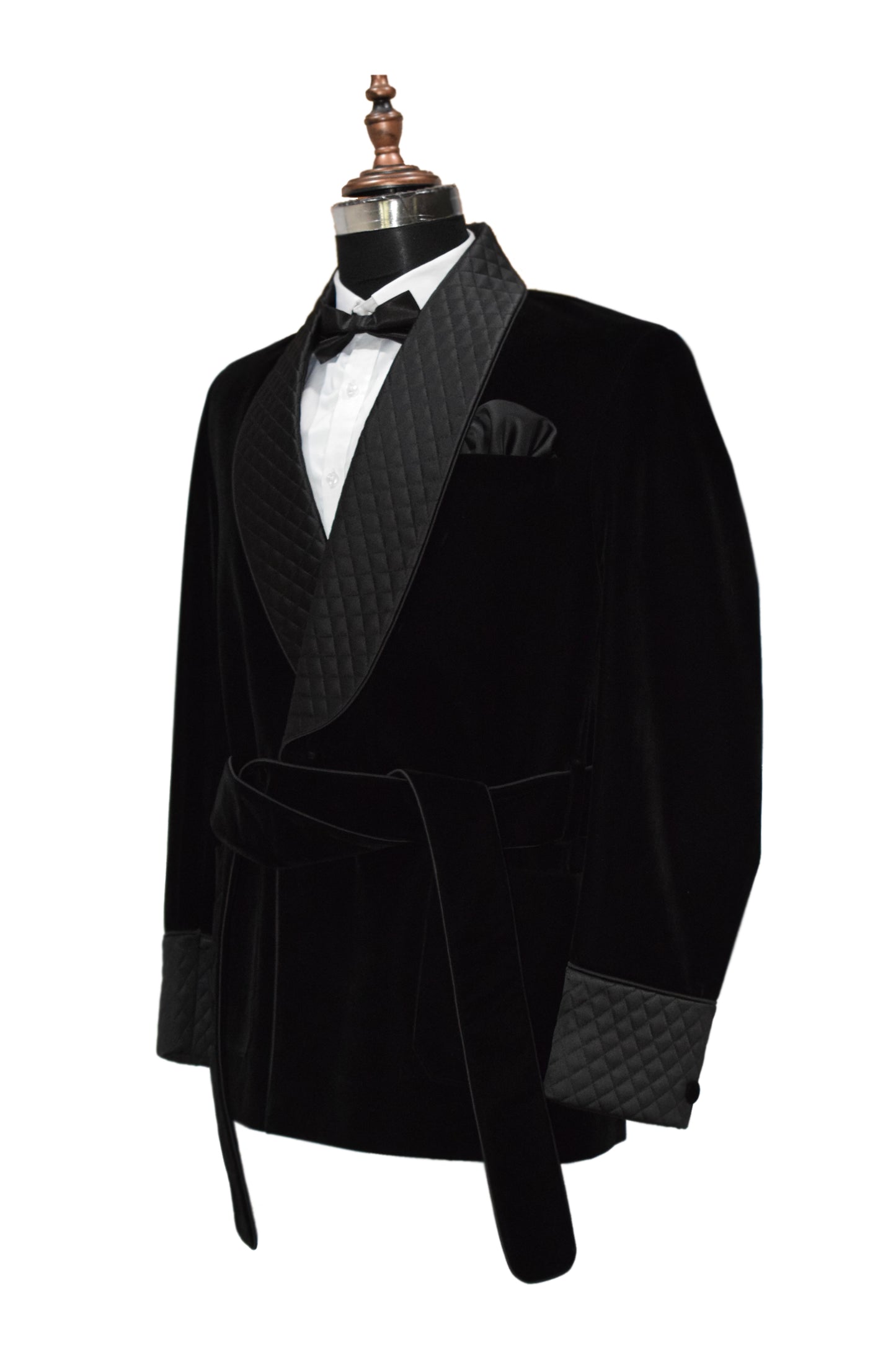 Men Black Smoking Jacket Designer Party Wear Coats - TrendsfashionIN