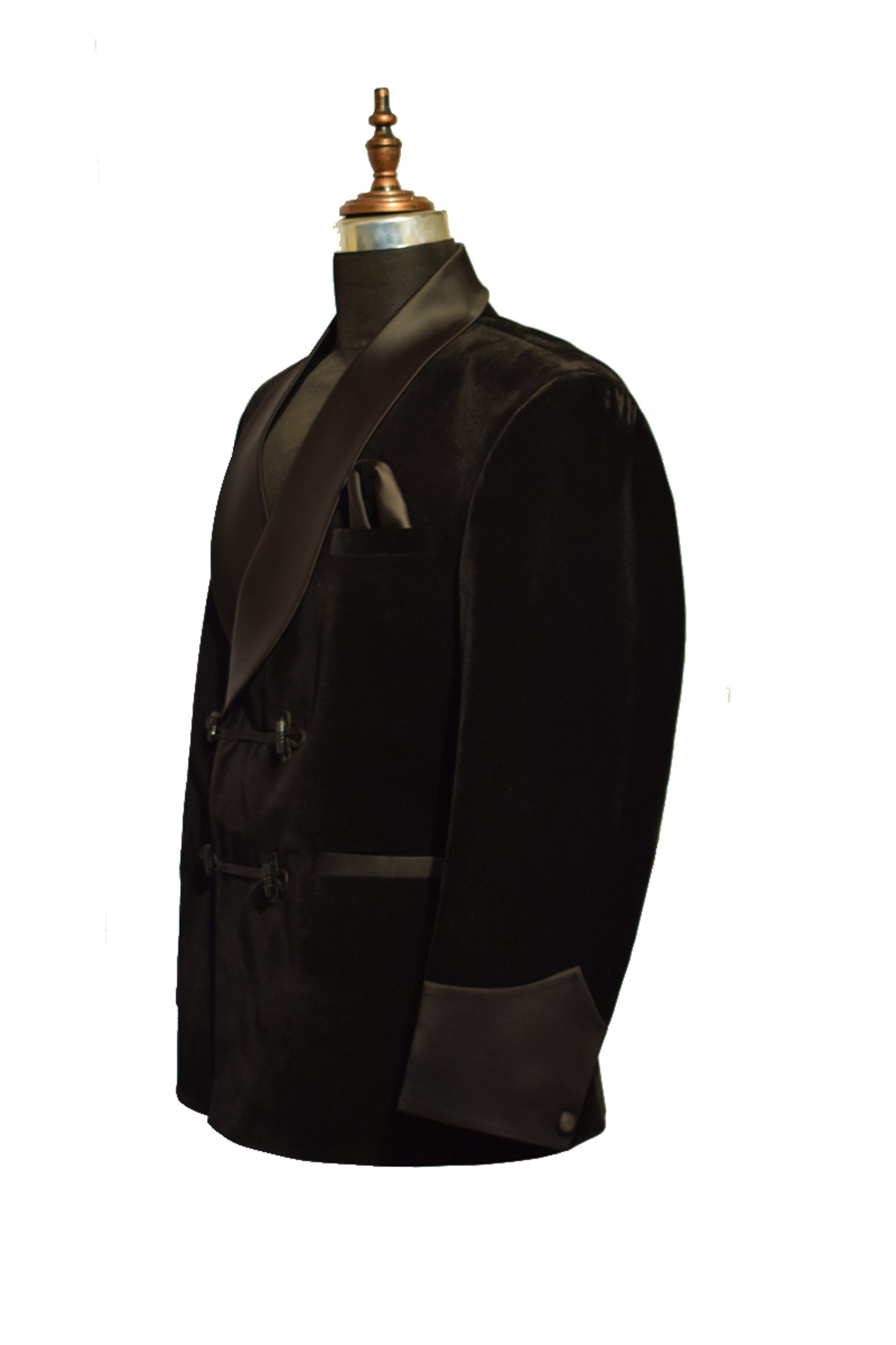 Men Black Smoking Jacket Dinner Party Wear Coat - TrendsfashionIN