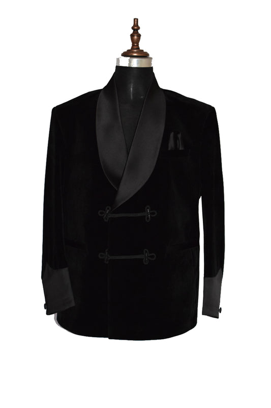 Men Black Smoking Jacket Dinner Party Wear Coat - TrendsfashionIN