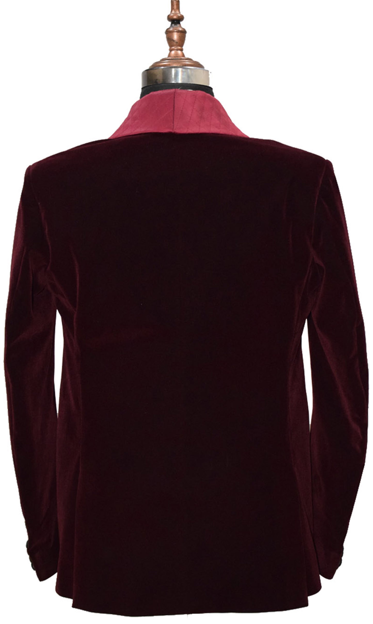 Men Burgundy Smoking Jacket Wedding Party Wear Blazer - TrendsfashionIN