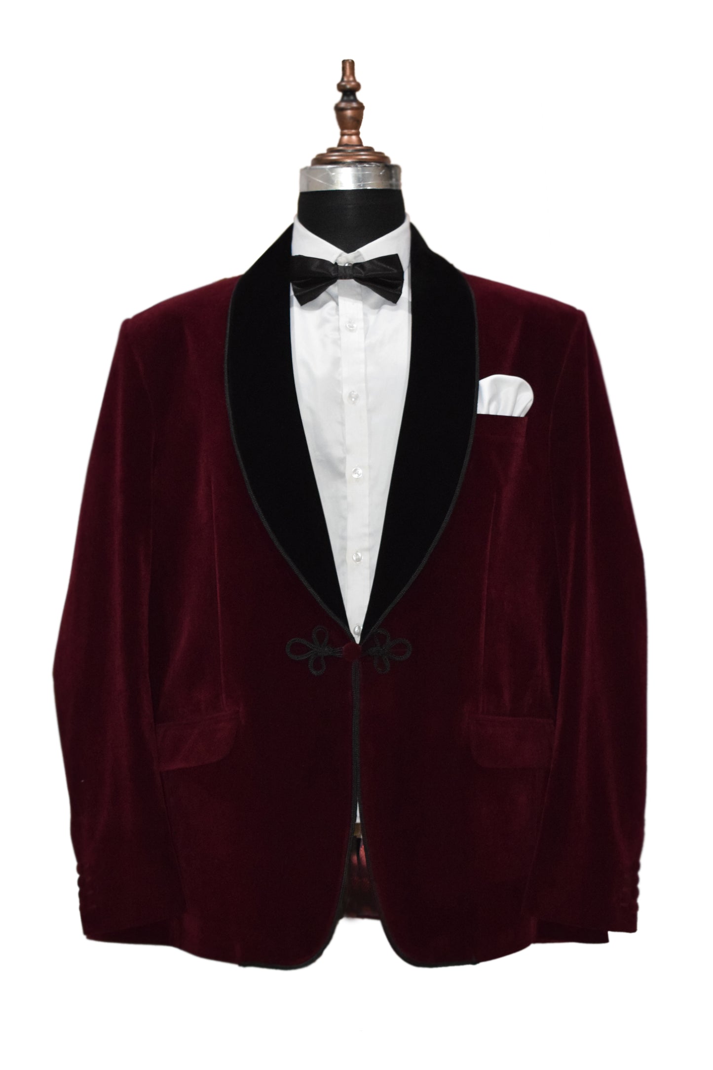 Men Burgundy Smoking Jackets Dinner Party Wear Coats - TrendsfashionIN