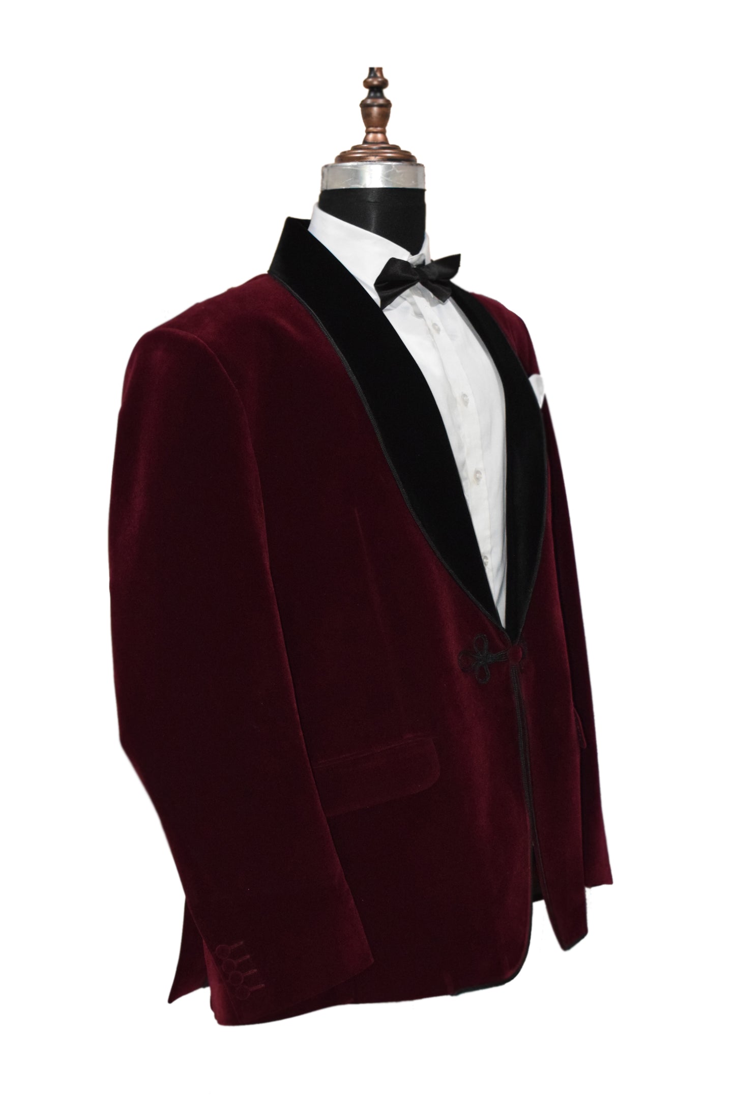 Men Burgundy Smoking Jackets Dinner Party Wear Coats - TrendsfashionIN