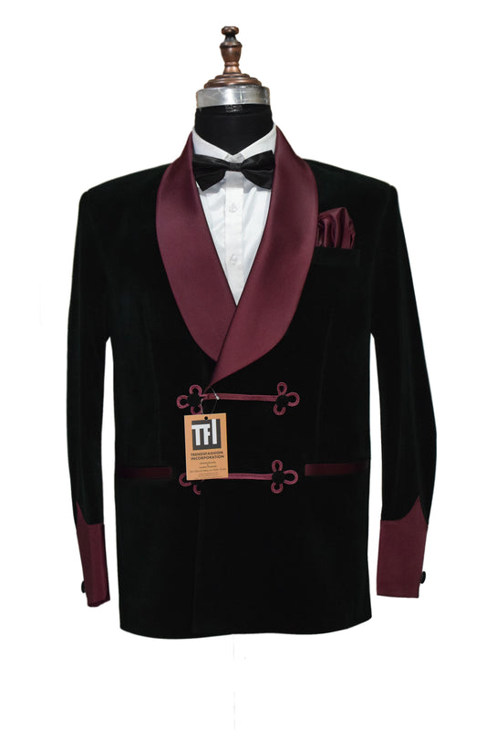 Men Green Smoking Jacket Blazers Dinner Party Wear Blazers