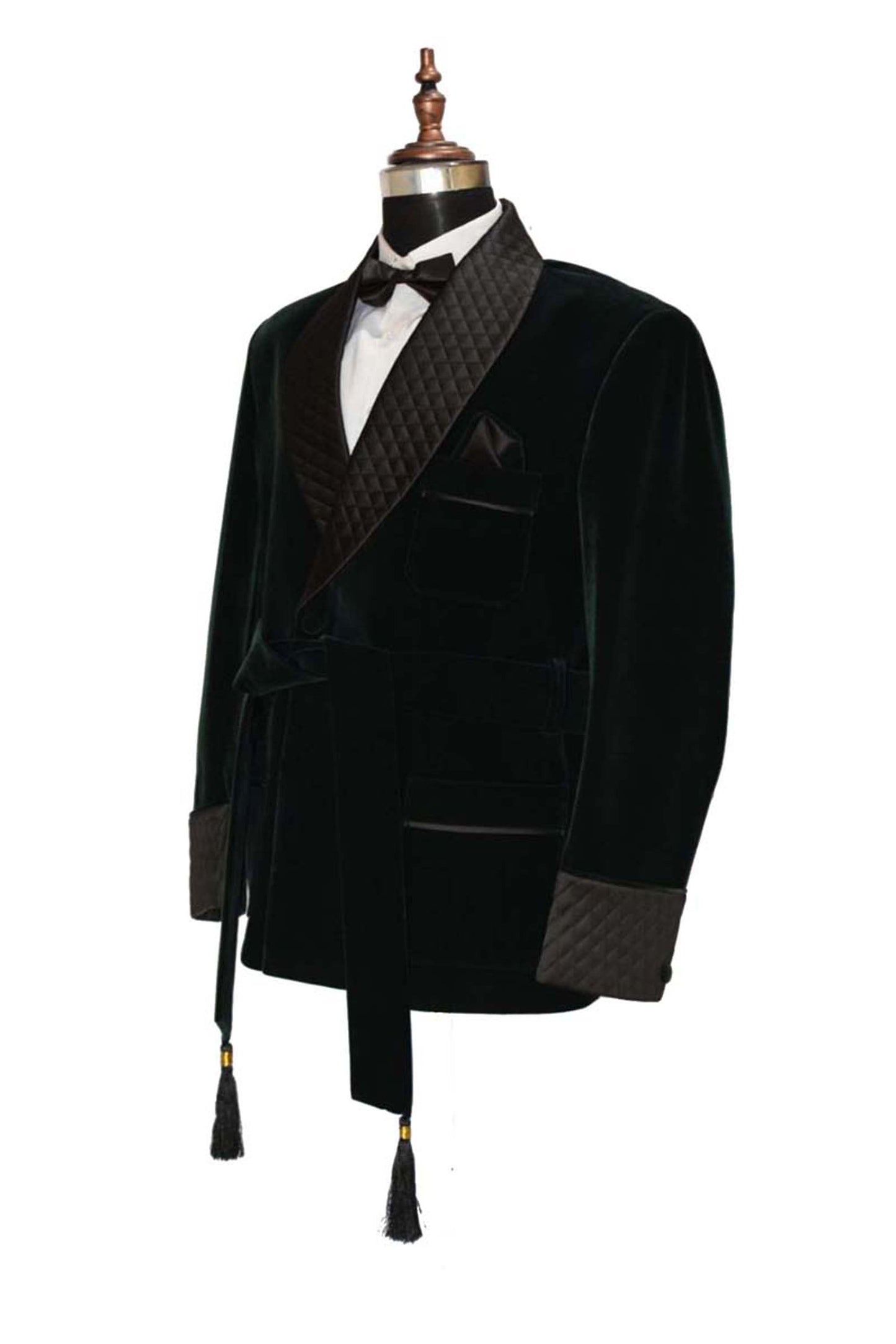 Men Green Smoking Jackets Dinner Party Wear Coats - TrendsfashionIN