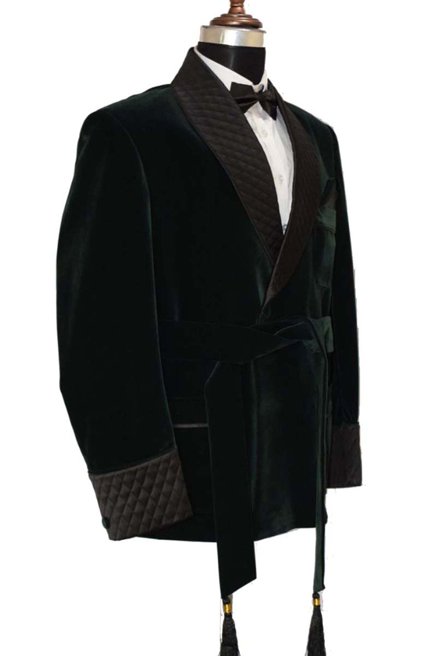 Men Green Smoking Jackets Dinner Party Wear Coats - TrendsfashionIN