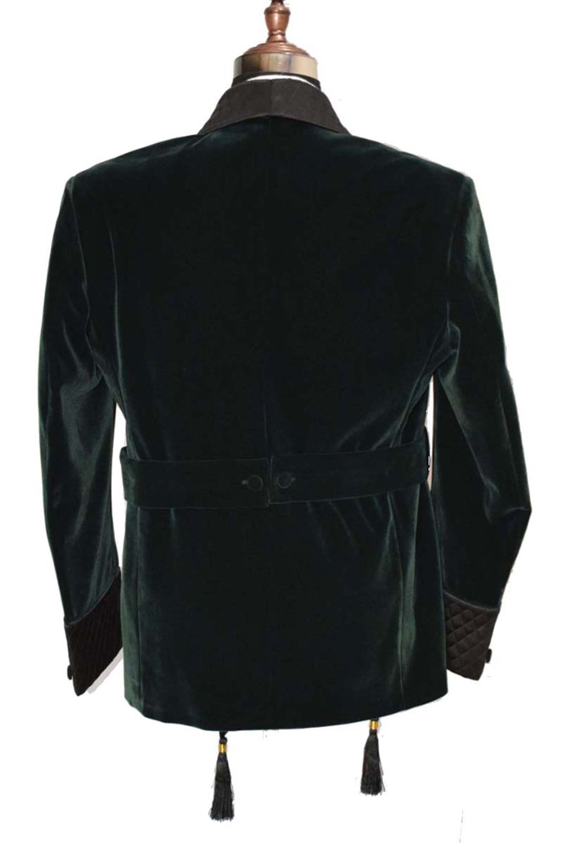 Men Green Smoking Jackets Dinner Party Wear Coats - TrendsfashionIN