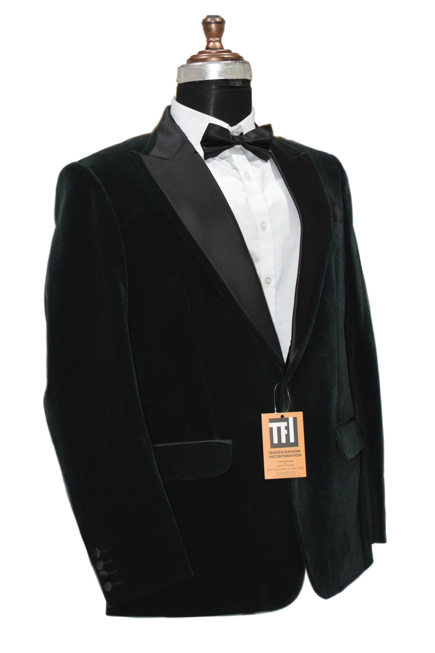 Man Green Smoking Jacket Dinner Party Wear Coat