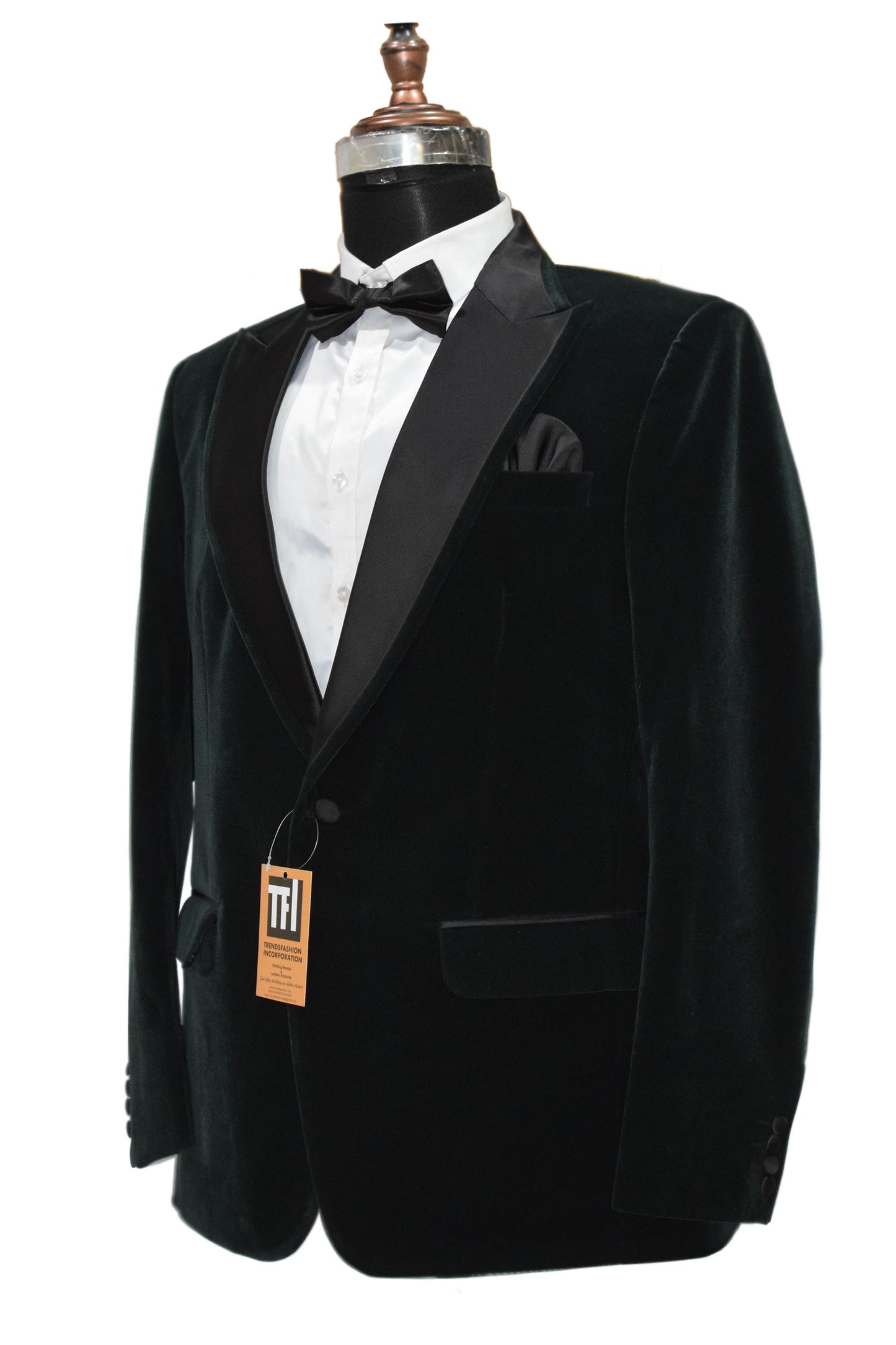 Man Green Smoking Jacket Dinner Party Wear Coat