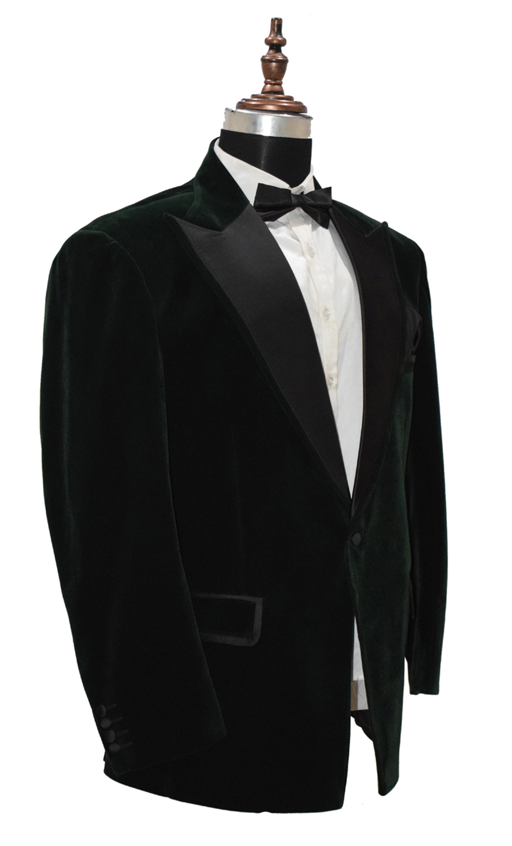 Men Green Smoking Jacket Dinner Party Wear Coat - TrendsfashionIN