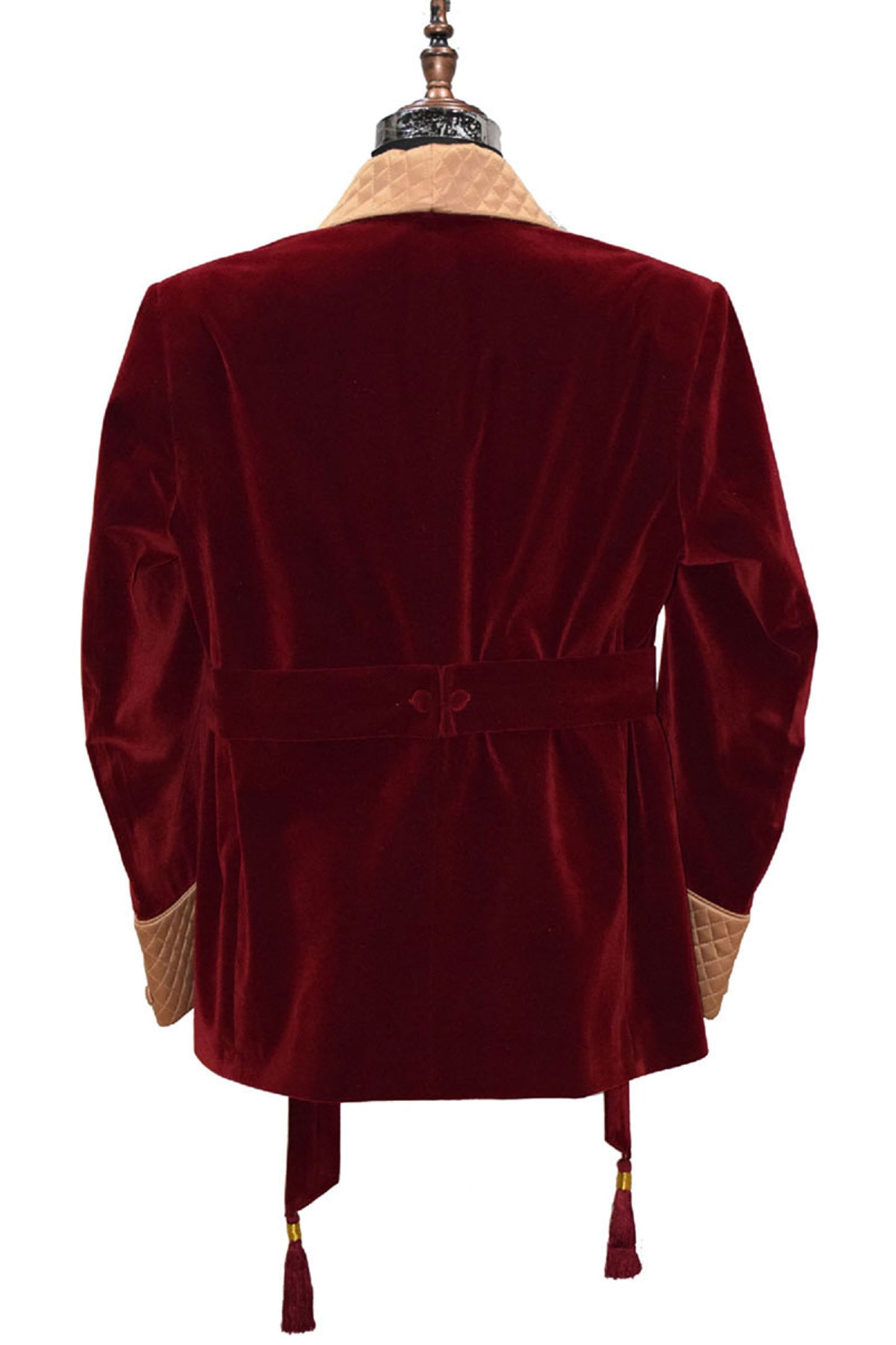 Men Maroon Smoking Jacket Dinner Party Wear Coats - TrendsfashionIN