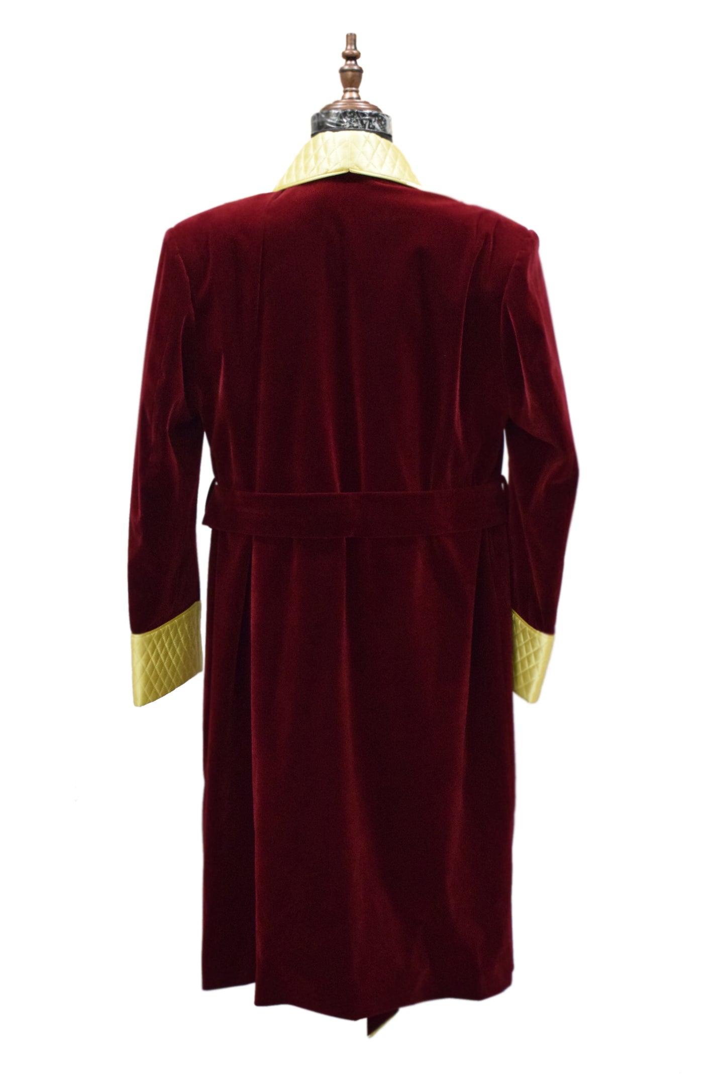 Men Maroon Smoking Jacket Party Wear Long Coat - TrendsfashionIN