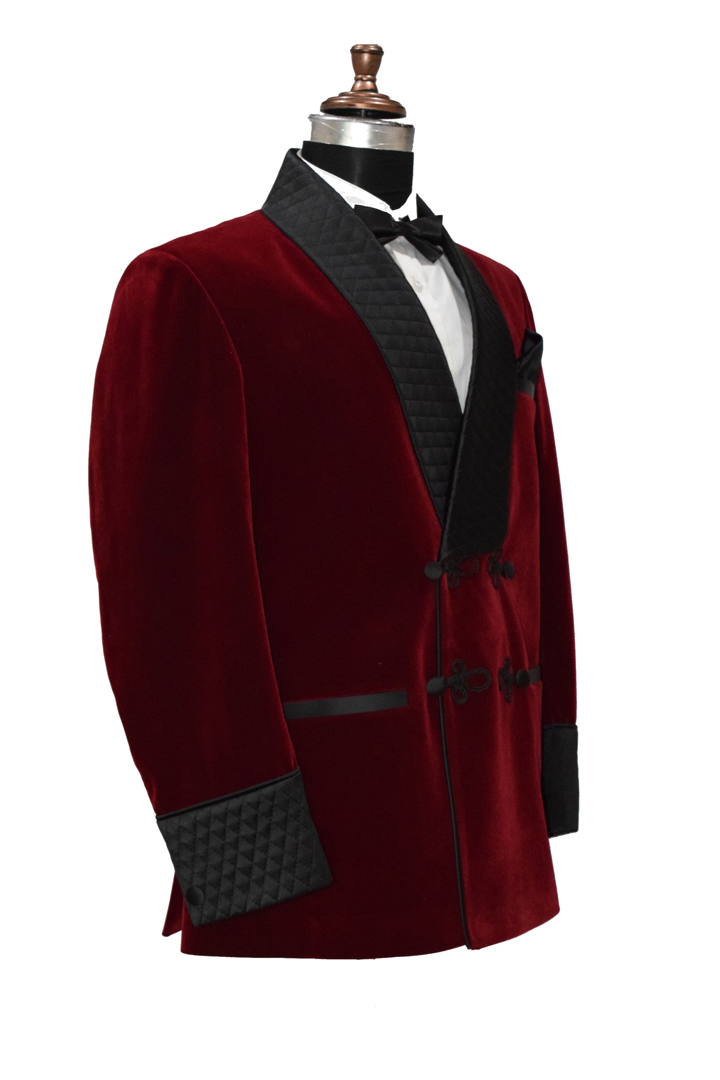 Men Maroon Smoking Jacket Dinner Party Wear Coats - TrendsfashionIN