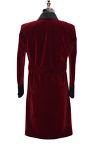 Load image into Gallery viewer, Men Maroon Smoking Gown Dinner Party Wear Long Gown - TrendsfashionIN
