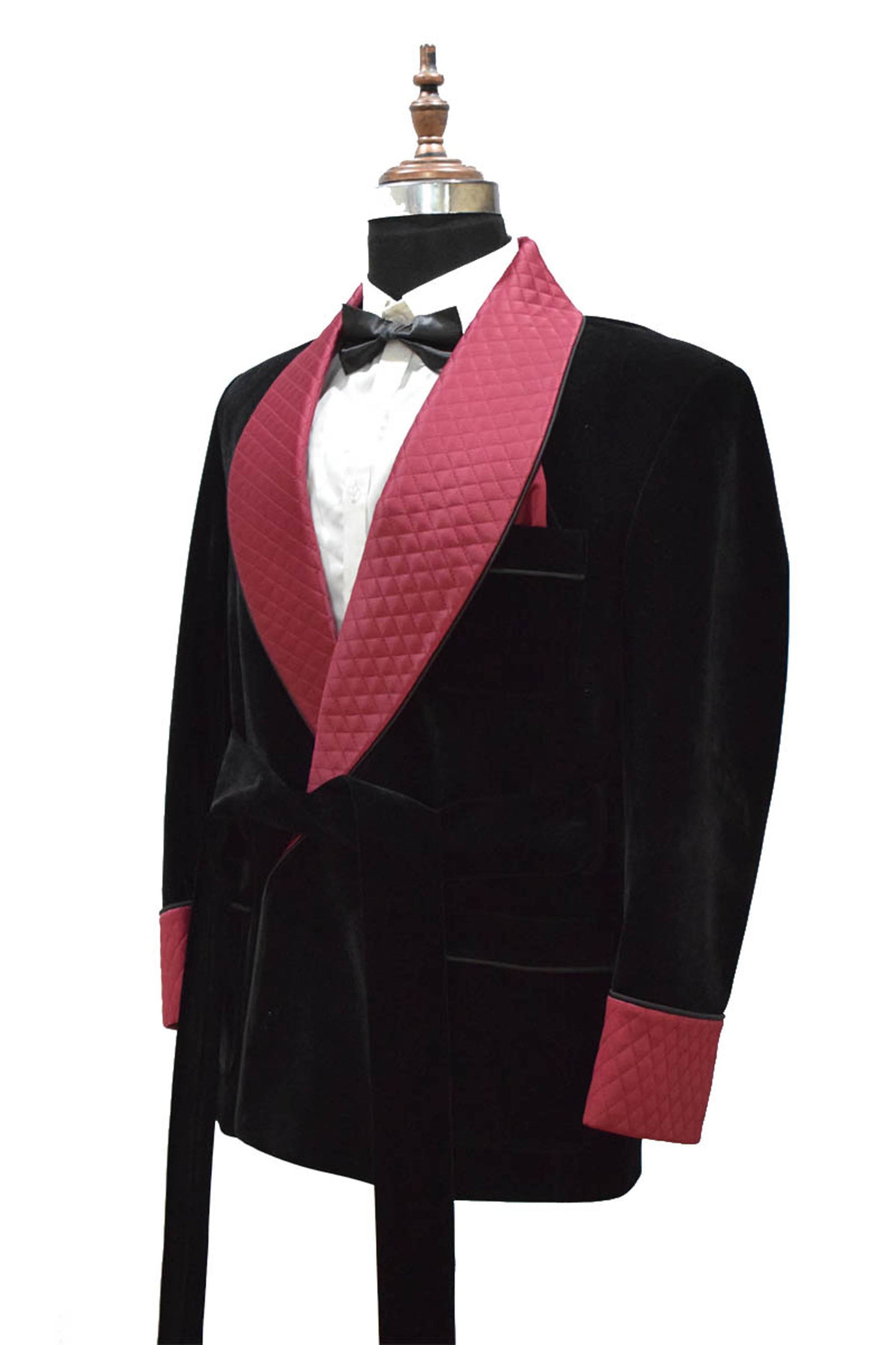 Men Black Smoking Jacket Dinner Party Wear Coat - TrendsfashionIN