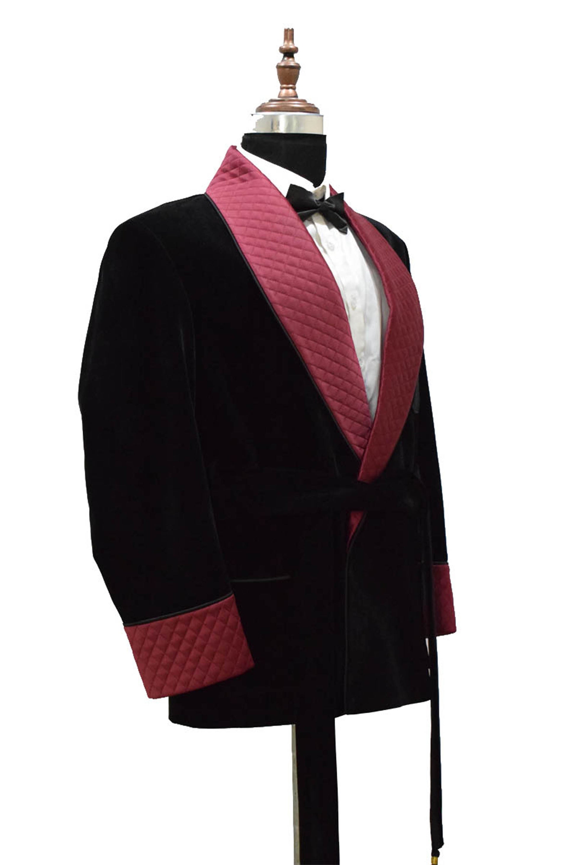 Men Black Smoking Jacket Dinner Party Wear Coat - TrendsfashionIN