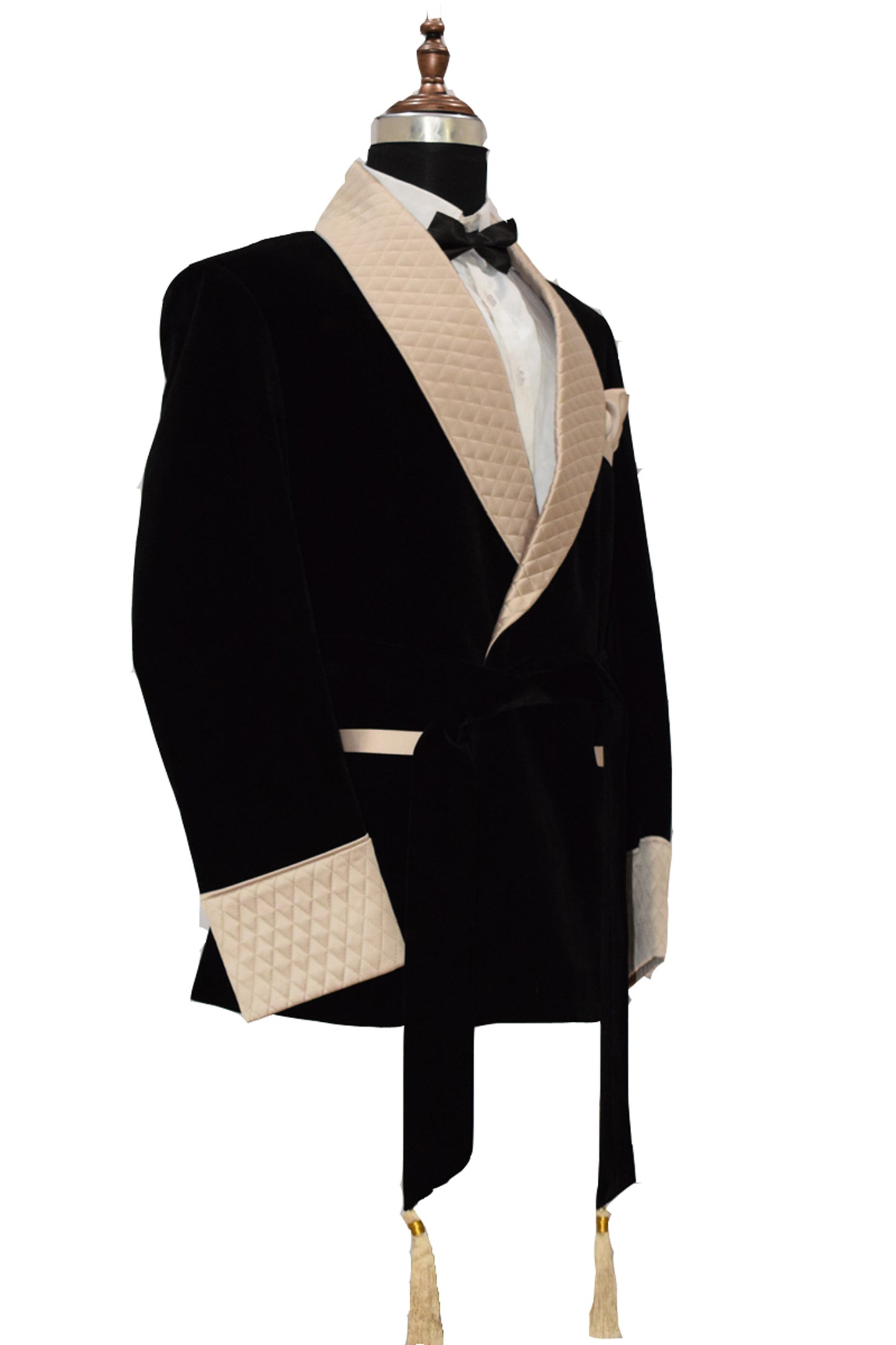 Men Black Smoking Jacket Dinner Party Wear Coat - TrendsfashionIN