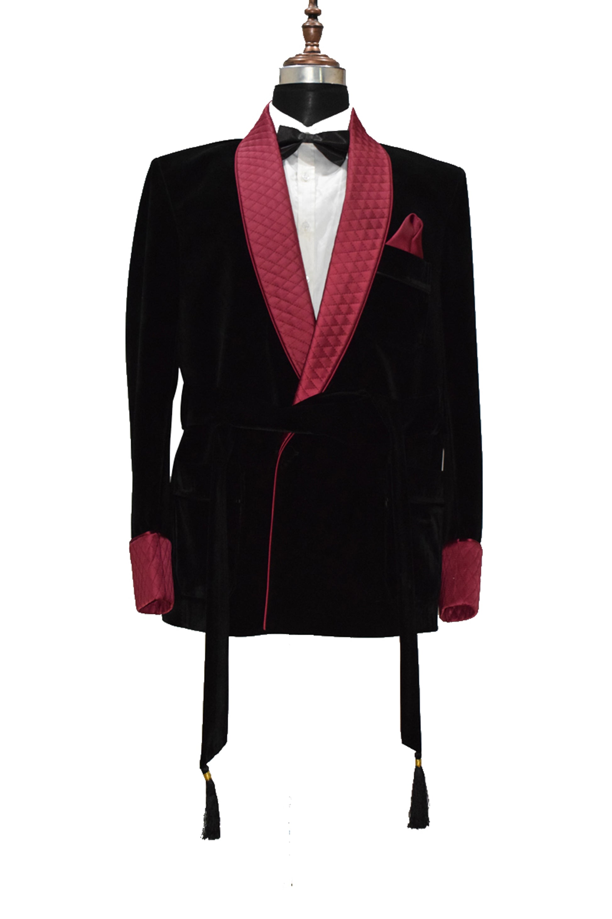 Men Black Smoking Jacket Dinner Party Wear Coat - TrendsfashionIN