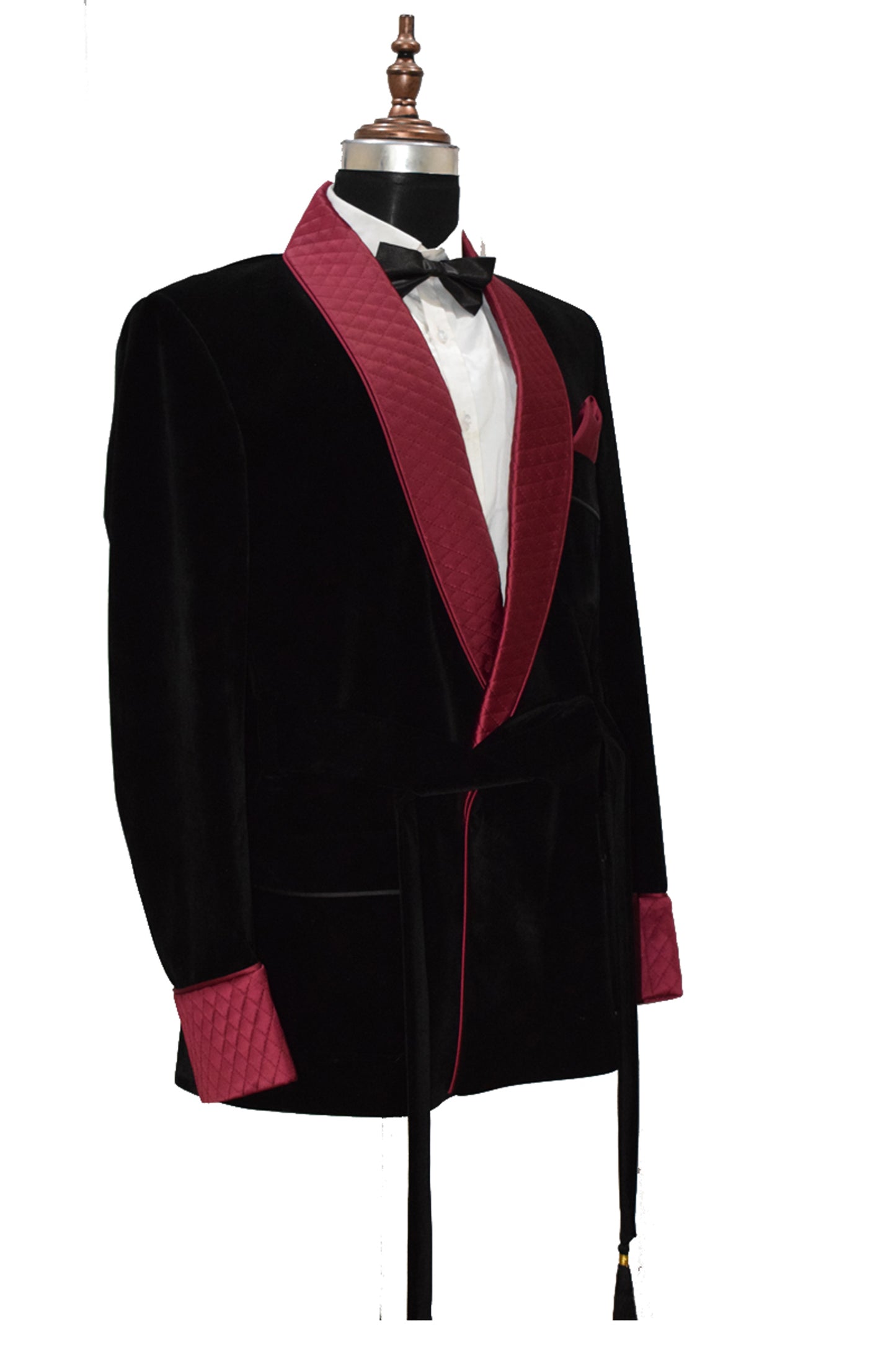 Men Black Smoking Jacket Dinner Party Wear Coat - TrendsfashionIN