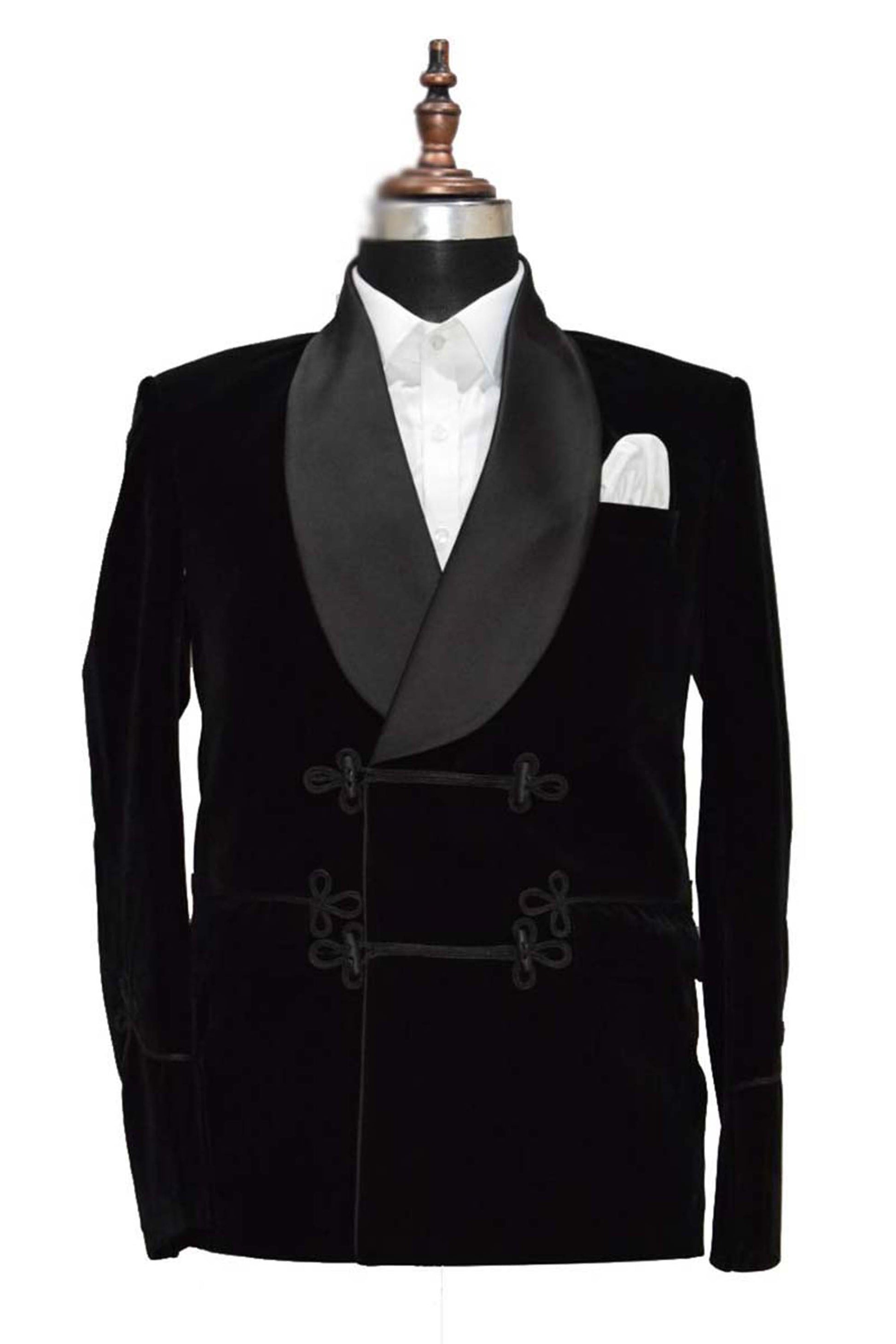 Men Black Smoking Jacket Dinner Party Wear Coats - TrendsfashionIN