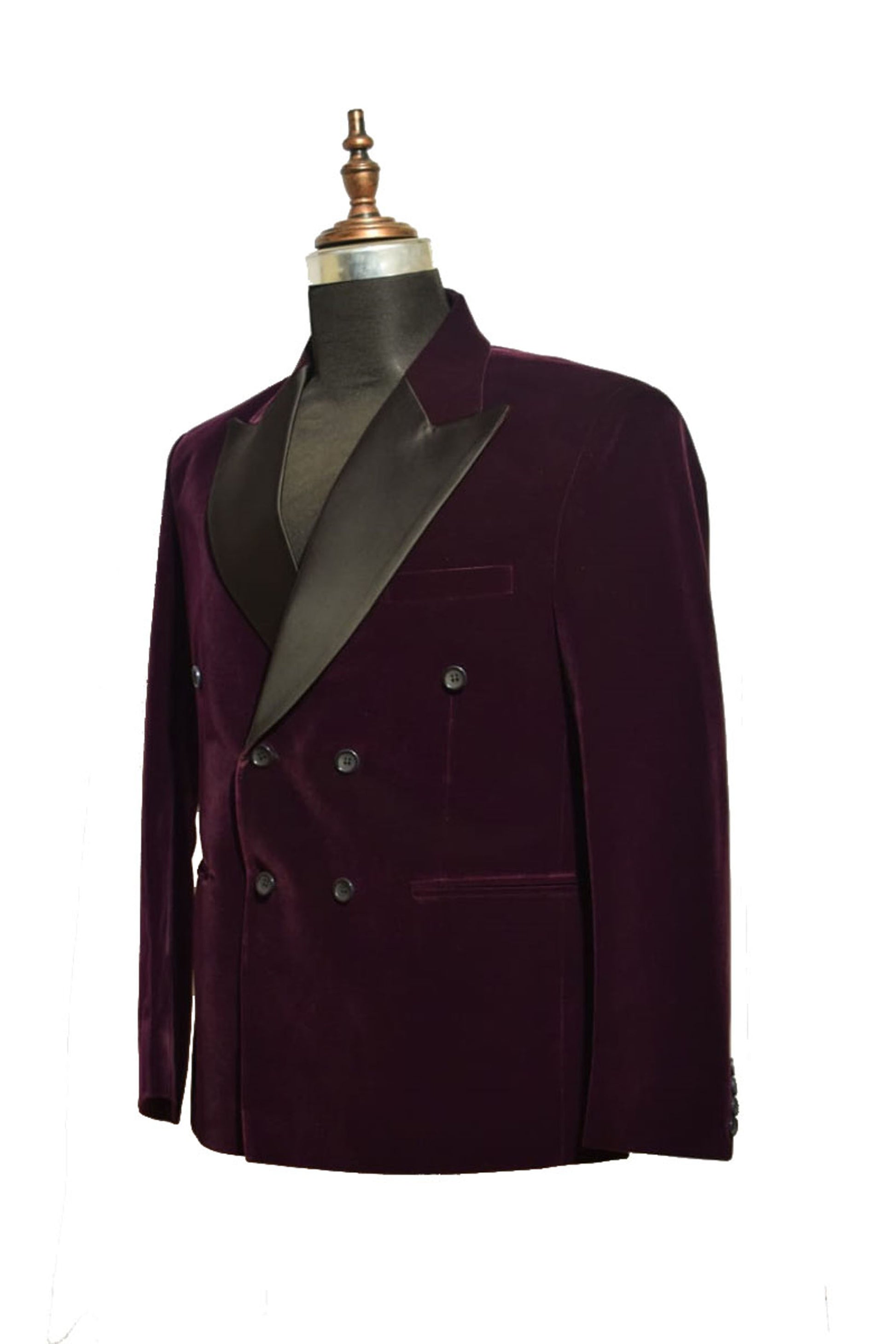 Men Purple Smoking Jacket Dinner Party Wear Blazer - TrendsfashionIN