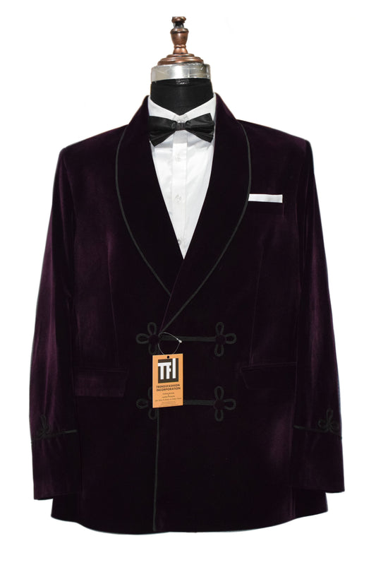 Men Purple Smoking Jackets Blazer Dinner Party Wear Blazer