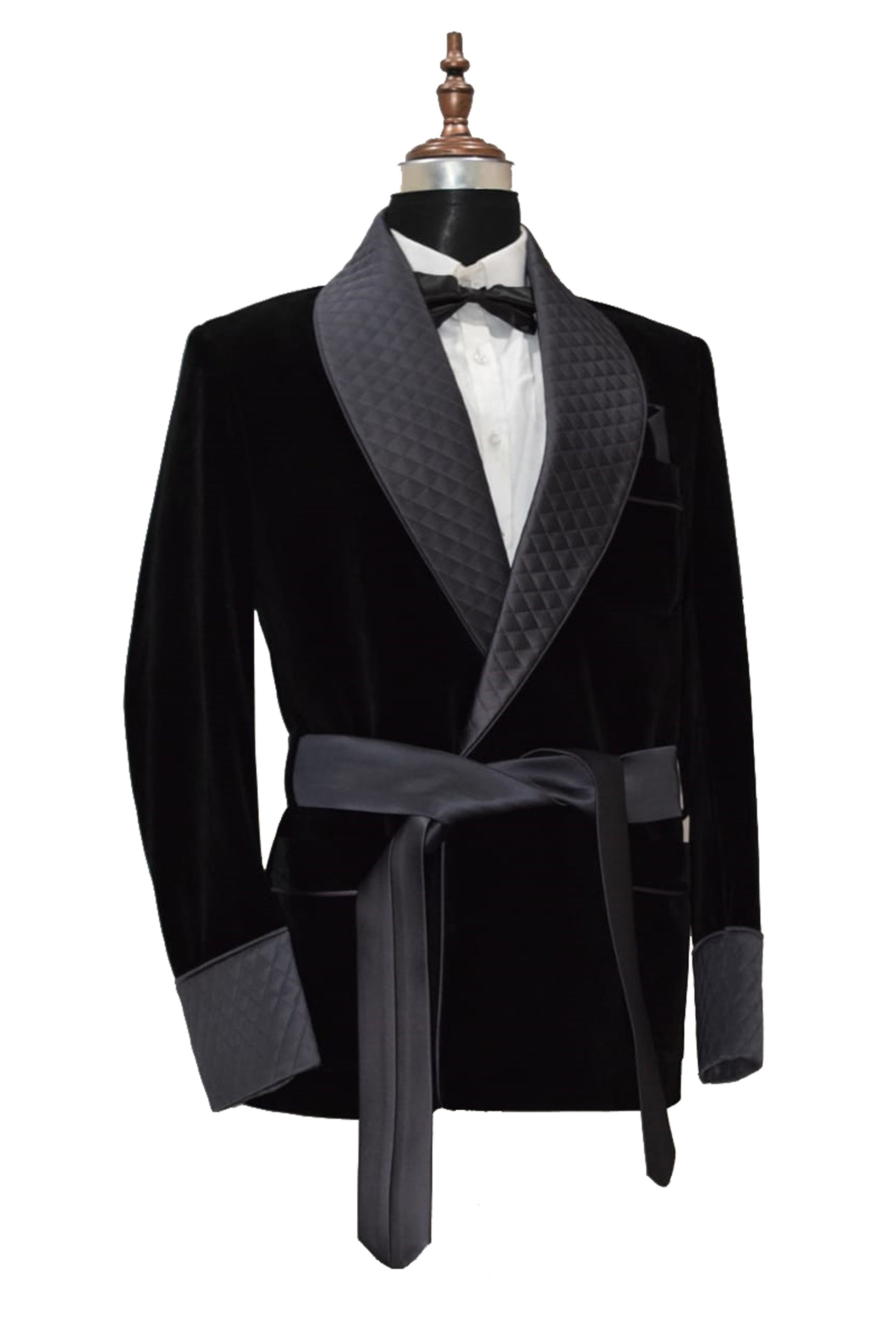 Men Black Smoking Jacket Dinner Party Wear Blazer - TrendsfashionIN