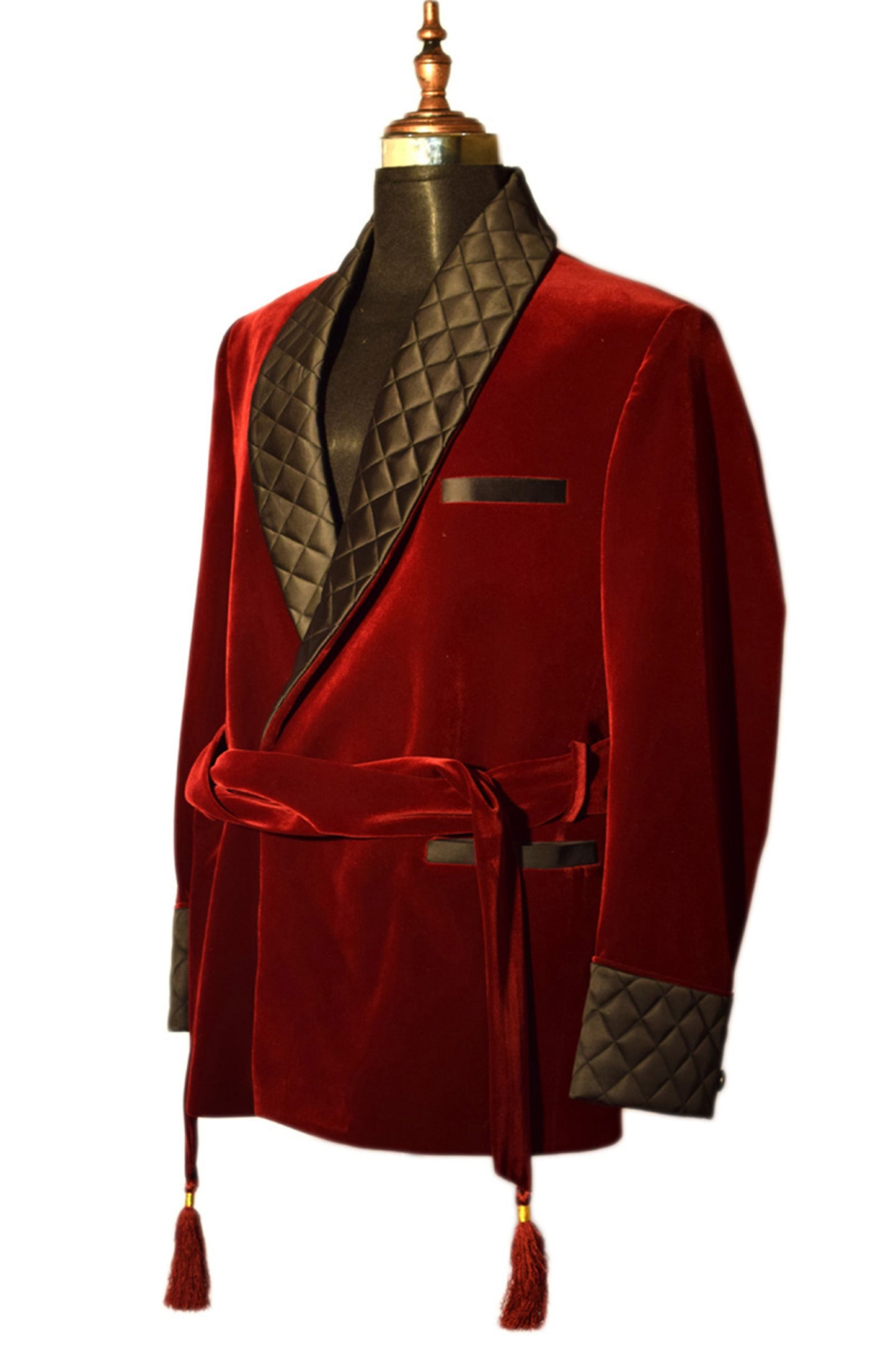 Men Maroon Smoking Jackets Dinner Party Wear Coats - TrendsfashionIN